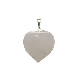 Colgante Corazón Cuarzo Rosa 2.5cm